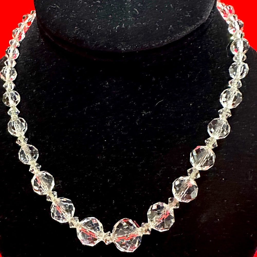 Vintage Clear Crystal Necklace